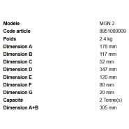 Mgn 2 - Crics bouteille Rodcraft - capacité 2 tonnes - guidage double et grande stabilité_2