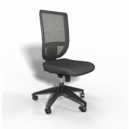 Siège de bureau Tertio avec dossier résille - Sokoa - Noir, Noir, Non_2
