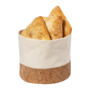 Panier à pain - corbeille en coton et liège naturel - couleur naturelle - poids 43,33 g_2