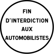 Panneau d'interdiction B39 - Fin d'interdiction personnalisable - WP Signalisation_2