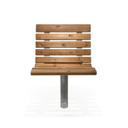 Banc fixe brun galvanisé Sofiero à sceller dans le béton