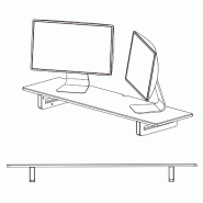 VALUE Support pour écran / ordinateur portable, réglable en hauteur, extra-large_2