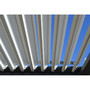 Pergola autoportée bioclimatique motorisée Eris 3x4 m en aluminium - Grey_2