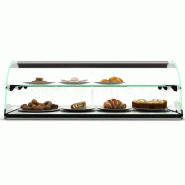 Vitrine neutre à poser - 2 niveaux - 840 mm - Verre trempé - E24 | Sayl Barcelona - Avec lumière LED_2
