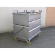 216009 - Benne à fond ouvrant Collvert - 515 L - Caisse acier nervuré avec commande d'ouverture manuelle_2
