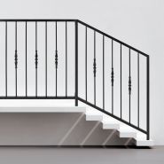 Garde-corps Balcon et Rampe Bague - Main courante haute et lisse basse - Barreaudage carré_2