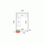 Chambre froide positive CRPF1218 Blanc 1200 x 1800 x 2200 mm TEFCOLD_2