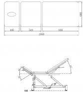 EL03 hydraulique - Table de traitement réglable - Marque Coinfycare - Hauteur ajustable 49-84,5 cm - Capacité 225 kg_2