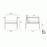 Fauteuil visiteur 1 place ADO - Offisit - Beige, Anthracite_2
