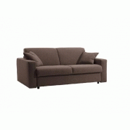 Canapé lit 2-3 places DREAMER - Convertible express 120cm Tweed taupe avec matelas 16 cm_2
