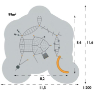 Structure multi-jeux Agito Crystal gris - 5 à 12 ans - 8002216 - Hags - Fondation à enterrer_2