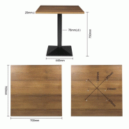 Table carrée Complete 700mm | Bolero - CH992_2