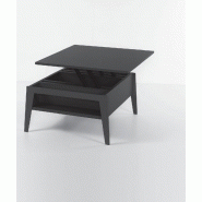 Table basse relevable gris ardoise Brighton 80x80 cm - Plateau bois stratifié, design moderne_2