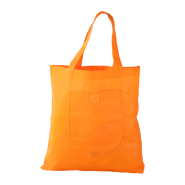Sac shopping pliable - Non-woven, 70 g/m² - Couleur orange - Taille pliée 185×87 mm_2