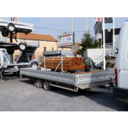 Remorque plateau 2 essieux Humbaur HT 355221 GR - roues dessous, ridelles alu, PTAC 3500 kg_2