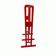 Barrière de sécurité extensible - Rouge / Blanc / Avec un pied fixe / 4000x450x1000_2