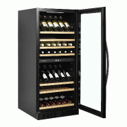 Cave à vin noire 2 zones - 119 bouteilles | Tefcold - TFW300-2F_2