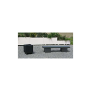 Jardinière en béton armé autostable - CARRIX - finition crépi sable et options personnalisables_2