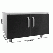 Meuble bas - 800mm - 2 portes  - Mario 700 | GGM -GK866T_2