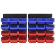 Vidaxl étagère à outils de garage murale 2 pcs bleu et rouge 141401_2