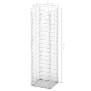 Vidaxl jeu de panier de gabion 3 pcs fil galvanisé 25 x 25 x 100 cm 141045_2