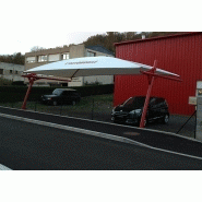 Abri voiture démontable shelter / structure en acier / toiture arrondie en toile_2