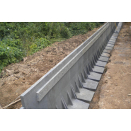 Muret recyclable pour retenue de terre et étang