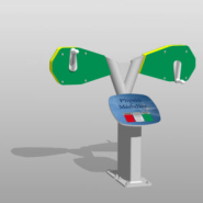 Physio-double médalier® difficulté moyenne - Module physio-parc pour personnes mobiles et en fauteuil, avec sièges réglables et médaliers 40 Watt_2