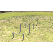 Station poutres dessus dessous - Référence SDESS - Acier inoxydable pour parcours sportif extérieur_2