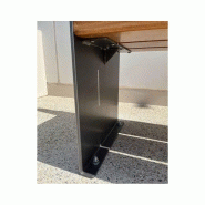 Bancs ligne KUB acier et bois_2