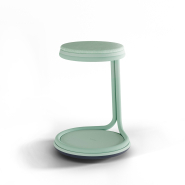 Tabouret d'école Jon - Base arrondie - Cadre en métal tubulaire peint - Siège rembourré_2