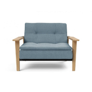 Fauteuil design convertible Innovation Living Dublexo Frej - Lit 90x115 cm - Piétement chêne clair - Soft Indigo_2