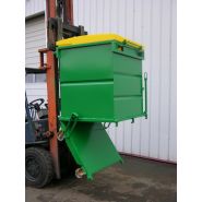 Fap-c - Benne à fond ouvrant avec couvercle polyéthylène - Goubard SARL - Capacité de 1280 à 2570 L_2
