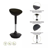 Tabouret ergonomique STOOLY noir_2