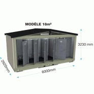 Sanitaires publics extérieurs ouessant plus fermé / 2 wc / 2 douches / 6 cabines / 6 x 2.92 x 3.23 m