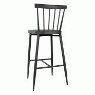 Tabourets hauts en aluminium Windsor noirs (lot de 2) | Bolero - DX688_2