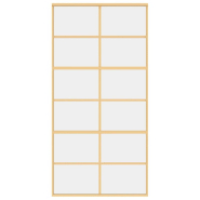 Vidaxl porte coulissante doré 102,5x205cm verre esg clair et aluminium 155168_2