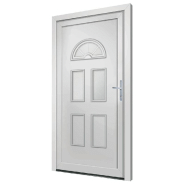 Vidaxl porte d'entrée blanc 98x198 cm pvc 3187916_2
