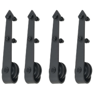 Vidaxl kit de matériel pour porte coulissante 2 x 183 cm acier noir 275606_2