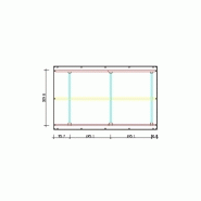 Abri camping-car ouvert evasion / structure en bois / toiture plate / 4.74 x 3.20 m_2