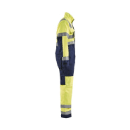 Combinaison 6373 manches longues haute visibilité - Blaklader - polyester et coton satiné, bleu et jaune fluo, norme EN 14404 et EN 20471_2