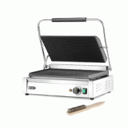 Grill de contact Panini XL grills supérieur et inférieur rainurés L545mm HENDI_2
