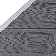 Vidaxl panneau de clôture wpc 95x(105-180) cm gris 49071_2
