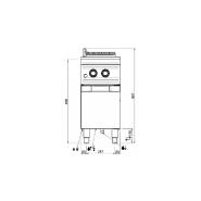 Cuiseur à pâtes gaz sur placard avec vidange - 8.5 Kw - MBM - Gamme DOMINA PRO 700 - Référence CPG74A/C_2