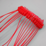 Scellé PP à tige crantée ronde - Longueur 167mm-Tige Ø1.2mm - Rouge_2