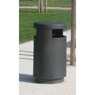 Urbus - Cendrier corbeille Larusdesign - Fonte et acier - Capacités 32L et 80L - Option cendrier 1L_2