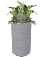 Jardinière BASIC - Finition béton rugueux - 3 formats disponibles : carré, rectangle, ovale_2