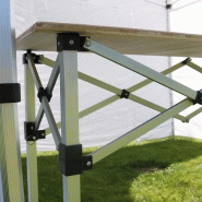 Tente pliante 3x3m avec section hexagonale en aluminium anodisé de 40mm