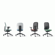 Fauteuil ergonomique Alaia - dossier tapissé ou résille, 3 mécanismes, 2 types d'accoudoirs_2