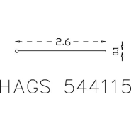 Barrière sélective urbaine 2,6m gris - Hags - Réf 8012769 - Scellement béton_2